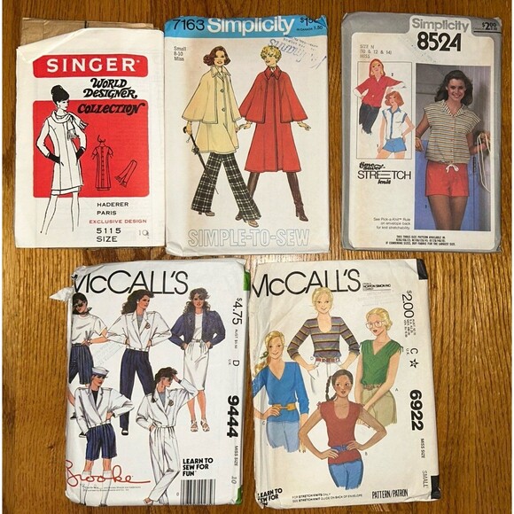Vintage sewing patterns lot Simplicity McCalls - Picture 1 of 1